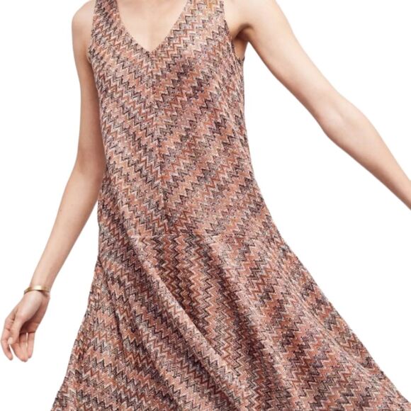 Maeve for Anthropologie Westwater knit Chevron dress Large - Picture 1 of 12